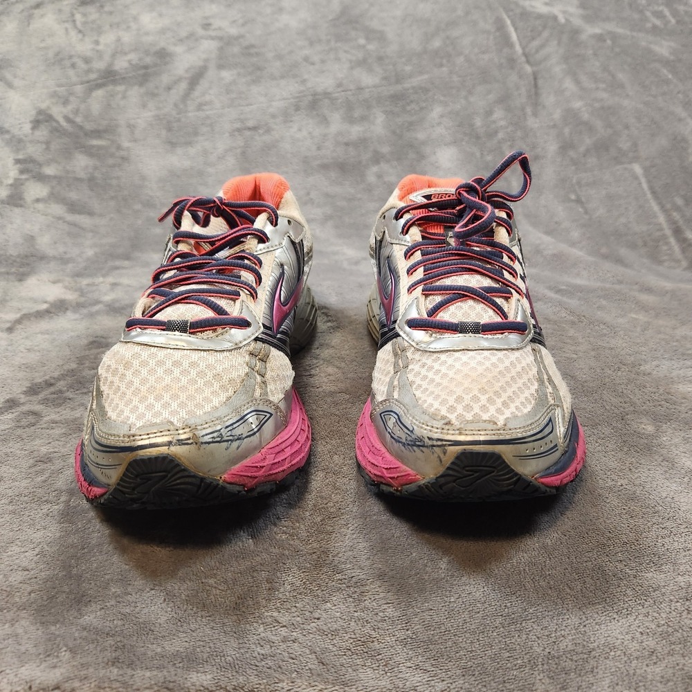 Brooks Shoes Womens 10 Gray Pink Sneakers Road Running Adreneline GTS 14 - Picture 6 of 10